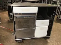Mobiele keuken flightcase kit - vaatwasser pro met opberglade - tafeldeksel - afbeelding 1 van  5