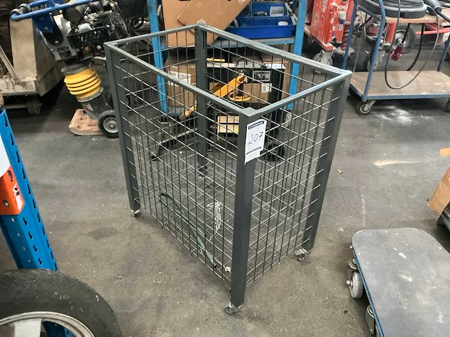 Mobiele metalen draadmand - afbeelding 1 van  3