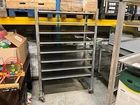 Mobiele rvs etagewagen - afbeelding 2 van  4