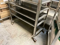 Mobiele rvs etagewagen - afbeelding 3 van  4