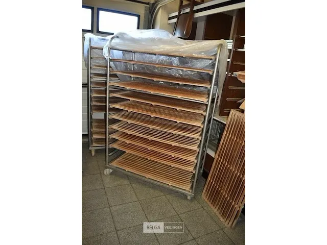 Mobiele taartenrek, metaal, 100x50x160 - afbeelding 1 van  2