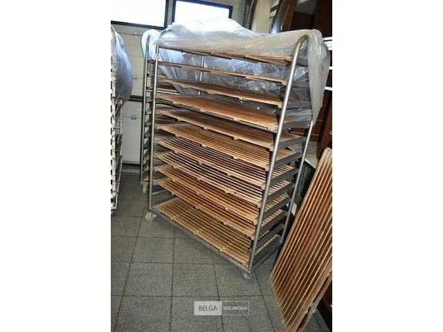 Mobiele taartenrek, metaal, 100x50x160 - afbeelding 2 van  2