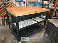 Mobiele tafel met houten blad - afbeelding 6 van  7