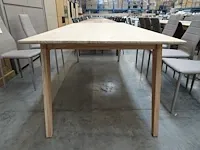 Modena interieurtafel met tapse poten naturel 220cm - afbeelding 2 van  4