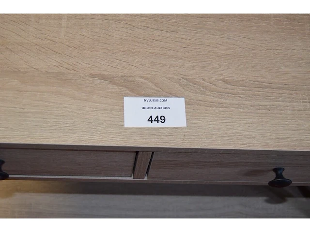 Modern houten wandtafel 2 laden 2 leggers - afbeelding 3 van  5