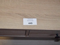 Modern houten wandtafel 2 laden 2 leggers - afbeelding 3 van  5