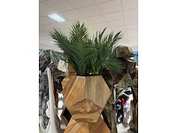 Modern natuurlijk houten dierenhuis of plantenbak h48cm - afbeelding 2 van  3