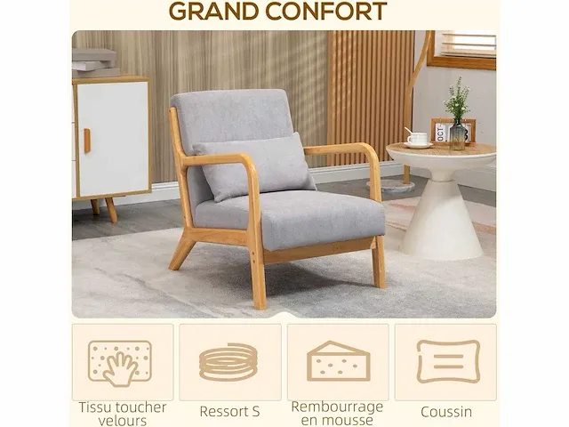 Moderne design lounge stoel vrije tijd stoel - afbeelding 4 van  4
