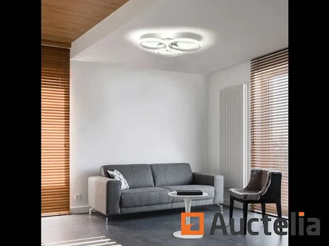 Moderne driecirkel led plafondlamp met metaal voet - afbeelding 1 van  3