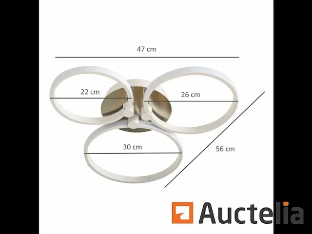 Moderne driecirkel led plafondlamp met metaal voet - afbeelding 2 van  3