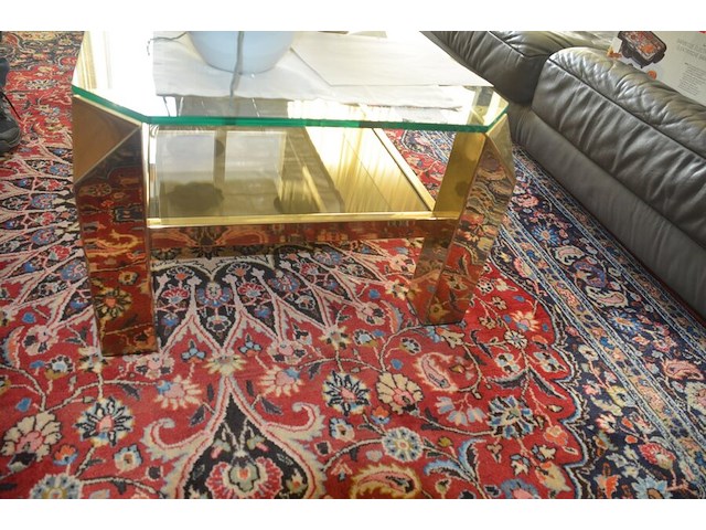 Moderne grijs lederen salon bestaande uit 3-2-1 zit, moderne rechthoekig glazen salontafel - afbeelding 11 van  14