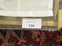 Moderne grijs lederen salon bestaande uit 3-2-1 zit, moderne rechthoekig glazen salontafel - afbeelding 13 van  14