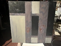 Moderne kunst zwarte houten kader - afbeelding 1 van  1