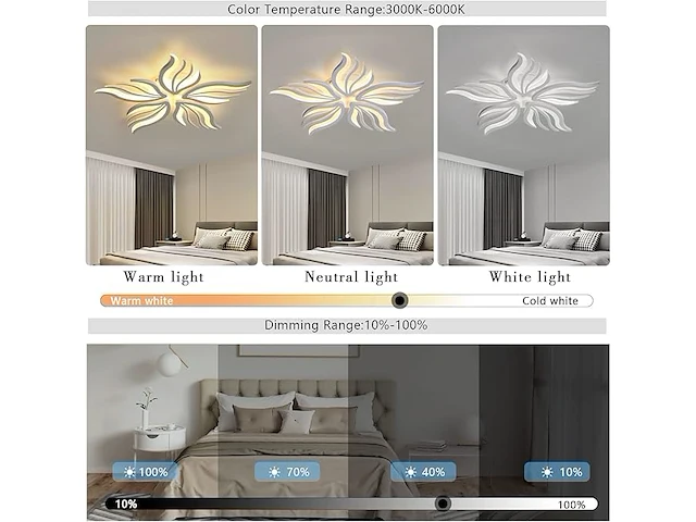 Moderne led-plafondlamp - afbeelding 4 van  4