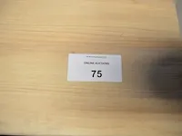 Moderne lichtkleurig l-vormig bureel zwart onderstel , ladenblok 3 laden, rolladeblok grijs 5 laden, rolbureelstoel zwart (3,4) - afbeelding 4 van  10
