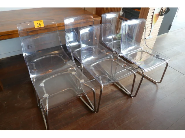 Moderne metalen stoelen 14 stuks - afbeelding 1 van  5