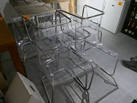 Moderne metalen stoelen 14 stuks - afbeelding 3 van  5