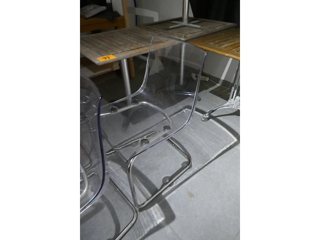Moderne metalen stoelen 14 stuks - afbeelding 4 van  5