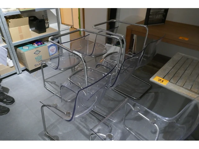 Moderne metalen stoelen 14 stuks - afbeelding 5 van  5