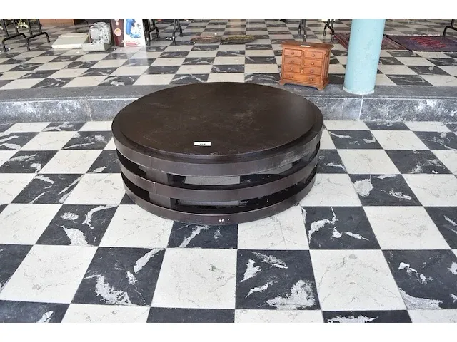 Moderne ronde zwarte salontafel - afbeelding 1 van  7