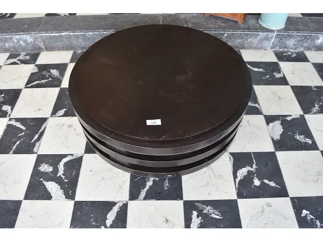 Moderne ronde zwarte salontafel - afbeelding 3 van  7
