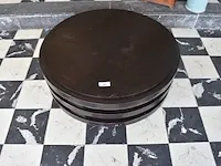 Moderne ronde zwarte salontafel - afbeelding 3 van  7