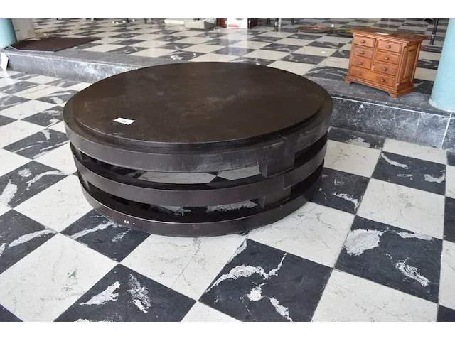 Moderne ronde zwarte salontafel - afbeelding 4 van  7