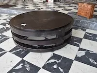 Moderne ronde zwarte salontafel - afbeelding 4 van  7