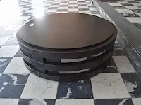 Moderne ronde zwarte salontafel - afbeelding 5 van  7
