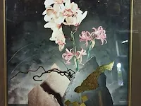 Modernistische églomisé bloemenstilleven - afbeelding 1 van  3