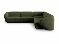 Modulaire hoekbank - 6 zits in gemêleerde groene chenille - afbeelding 1 van  5
