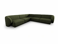 Modulaire hoekbank - 6 zits in gemêleerde groene chenille - afbeelding 2 van  5