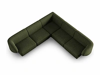 Modulaire hoekbank - 6 zits in gemêleerde groene chenille - afbeelding 4 van  5