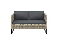 Modulaire polyrotan lounge voor 4 personen met tafel en kussenbox - afbeelding 3 van  7