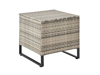 Modulaire polyrotan lounge voor 4 personen met tafel en kussenbox - afbeelding 4 van  7