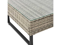 Modulaire polyrotan lounge voor 4 personen met tafel en kussenbox - afbeelding 6 van  7