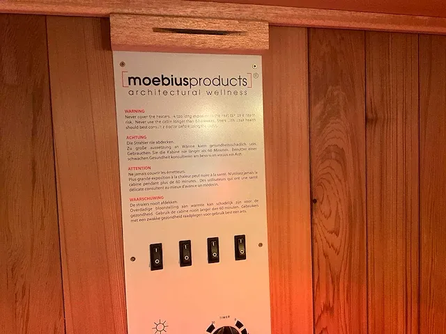 Moebius classic cabin infrarood sauna - afbeelding 6 van  18