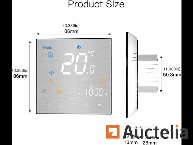 Moesgo smart en programmeerbare thermostaat met wifi-functie - afbeelding 6 van  7