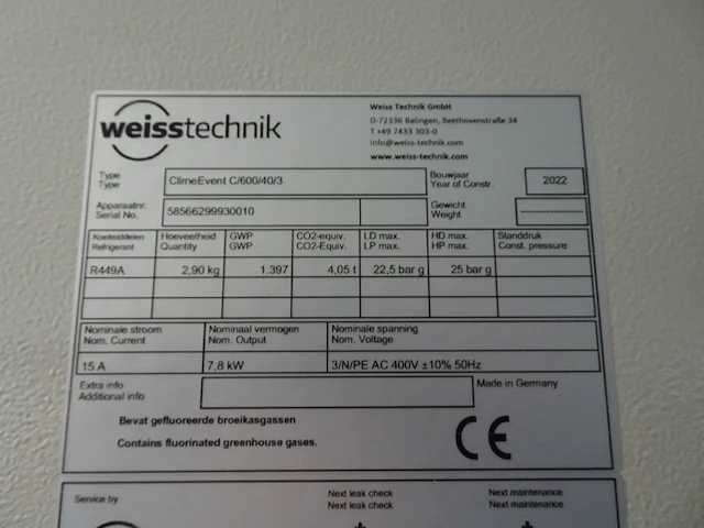 Moisture preconditioning chamber: climeevent from weisstechnik - afbeelding 4 van  13