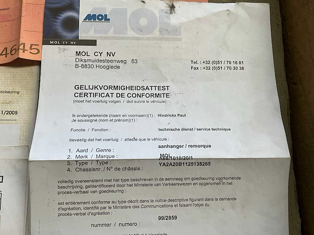 Mol platte aanhangwagen - afbeelding 7 van  19