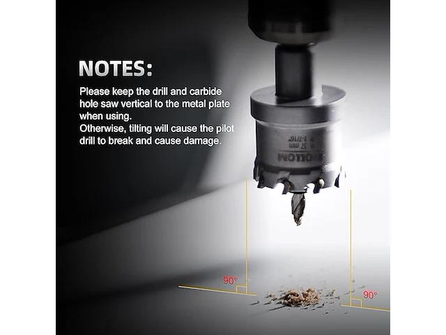 Mollom (5-3/4''|146mm) heavy duty carbide gatzaag met 2 voorboren - afbeelding 3 van  5