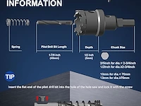Mollom (5-3/4''|146mm) heavy duty carbide gatzaag met 2 voorboren - afbeelding 4 van  5