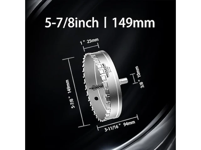Mollom heavy duty carbide gatzaag (5-7/8''|149mm) - afbeelding 2 van  5