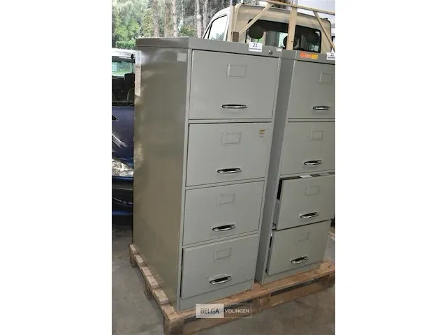 Mondial metalen dossierkast 4 lades afm ± 48x75x134. - afbeelding 1 van  2