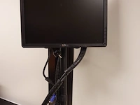 Monitor desk mount pole, with 1x 17" dellm monitor - afbeelding 1 van  4