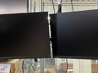 Monitorbeugel met 2 lenovo schermen - afbeelding 1 van  4