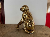 Monkey chrome gold h21cm - afbeelding 2 van  2