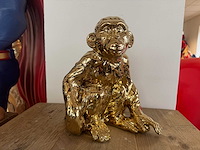 Monkey chrome gold h29cm - afbeelding 1 van  2