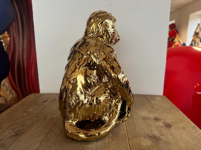 Monkey chrome gold h29cm - afbeelding 2 van  2