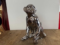 Monkey chrome silver h21cm - afbeelding 1 van  3